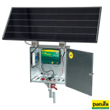 Weidezaun-Komplettset P6000, Sicherheitsbox XL, 200 W Solarmodul, Erdstab, Stabilisierungsfuß
