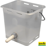Nuckel-Tränkeeimer, 13 l, transparent, mit hartem Sauger und Kugelventil