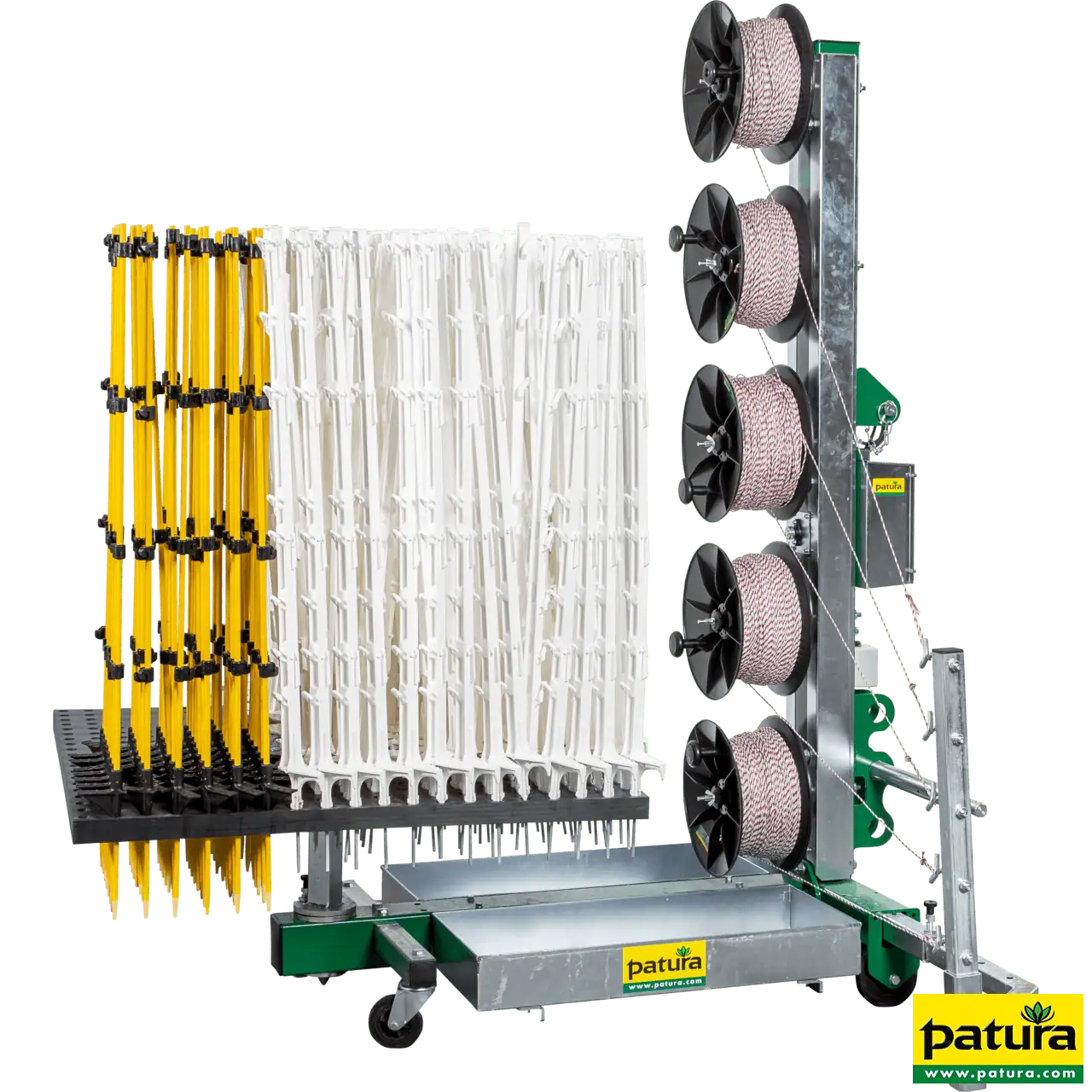 Weidezaunmaschine elektrisch, Tornado Master 5.0, für bis zu 5-reihige Zäune, 3-Punkt-Aufnahme