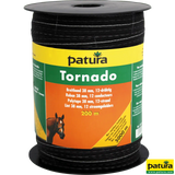 Tornado Weidezaunband, 38 mm, 1 Kupferleiter Ø 0,30 mm, 11 Edelstahlleiter Ø 0,16 mm, braun, 200 m