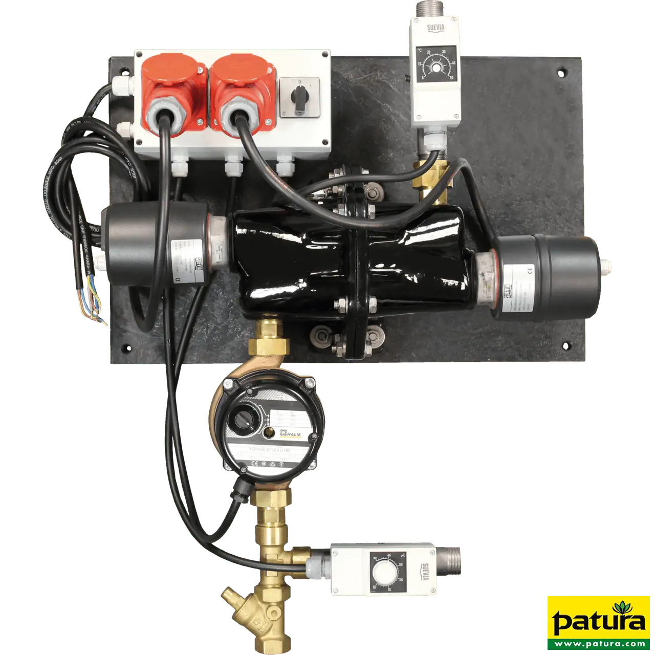 Umlaufheizsystem Mod. 312, 6000W/400V, mit Thermostat und Umlaufpumpe
