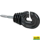 Super-Ringisolator mit Holzgewinde, schwarz, 6 mm Schaft (25 Stück / Pack)