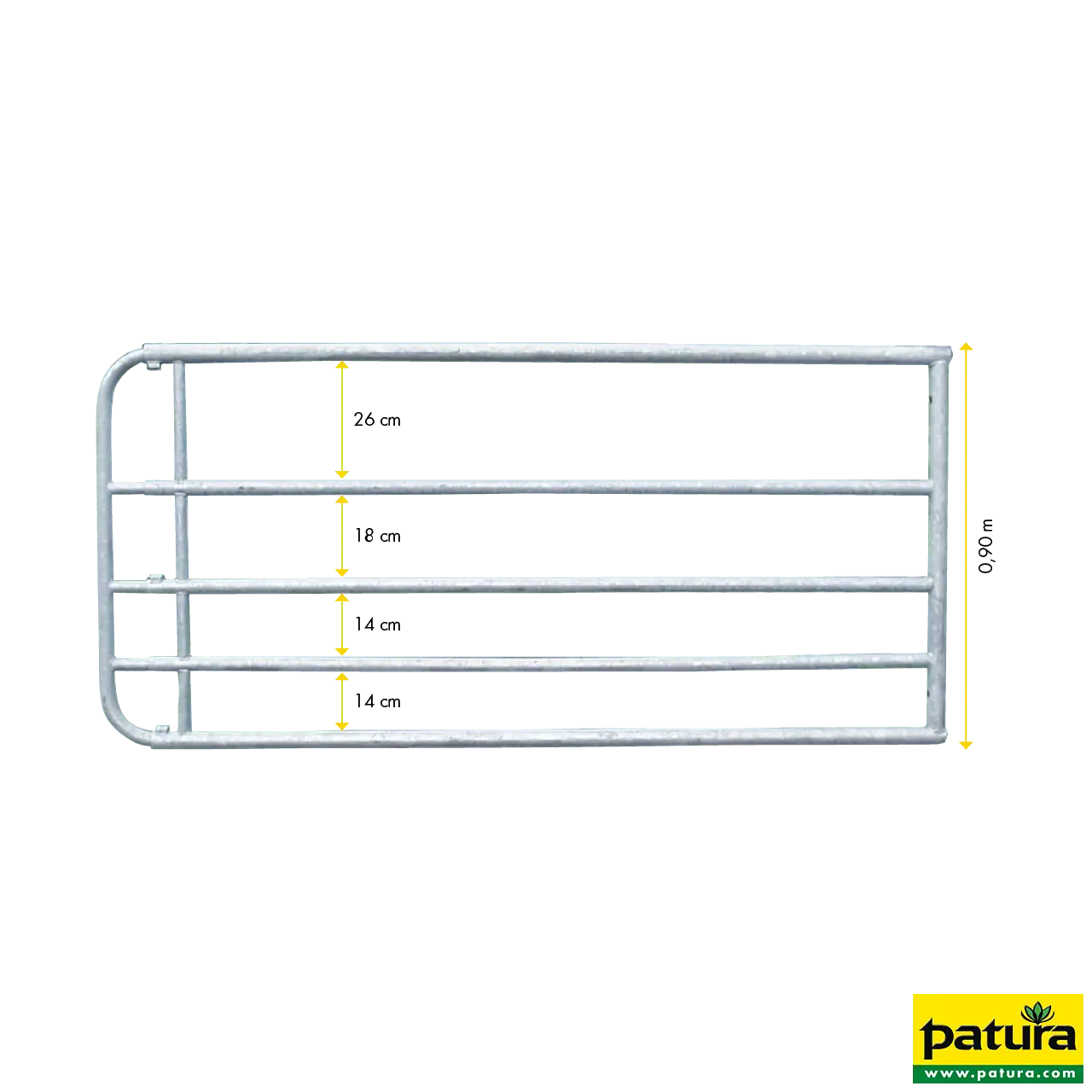 Profi-Weidezauntor Höhe 0,90 m, breite verstellbar
