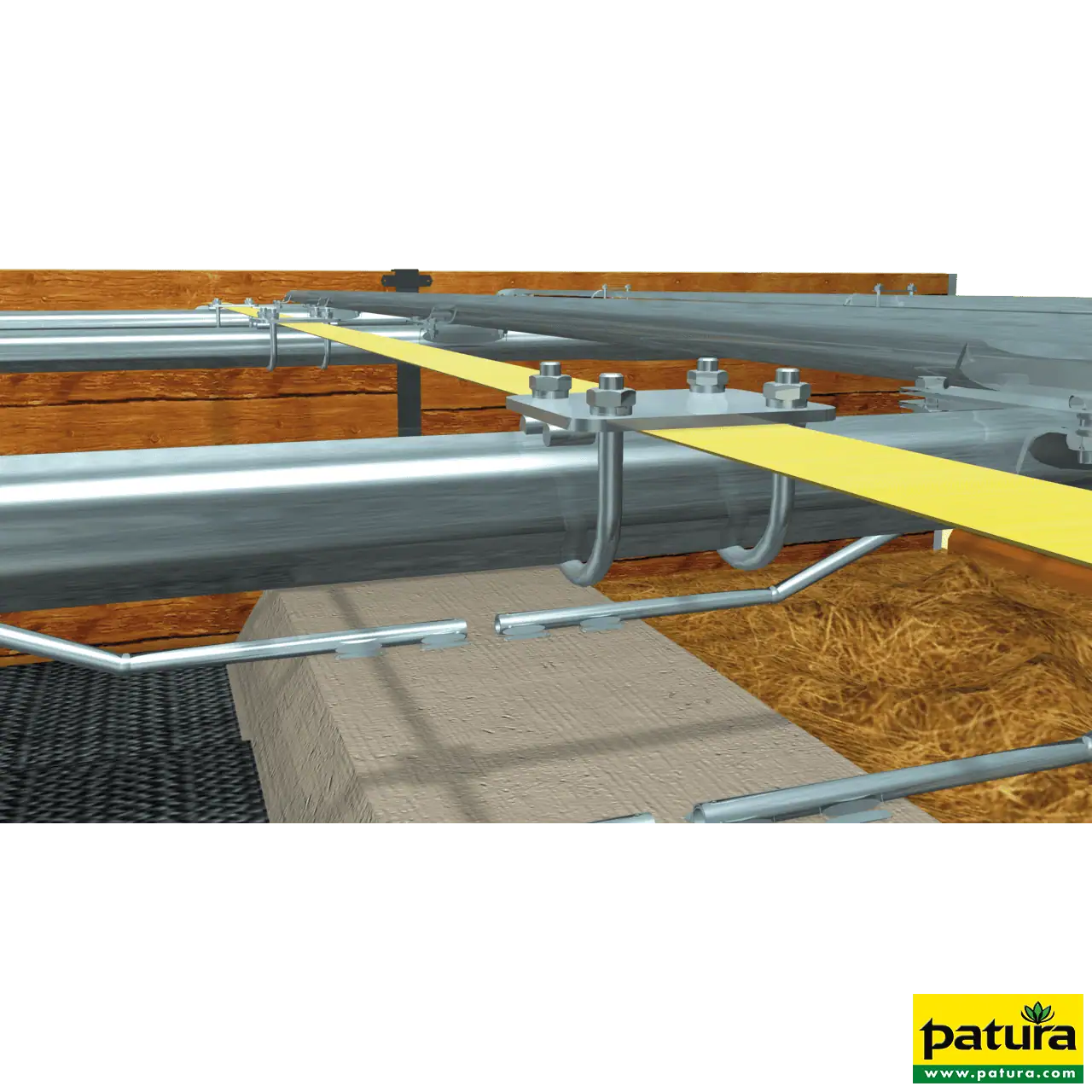 Nacken- und Nasengurt, 30 m, 50 mm, mit Spannratsche und Haken