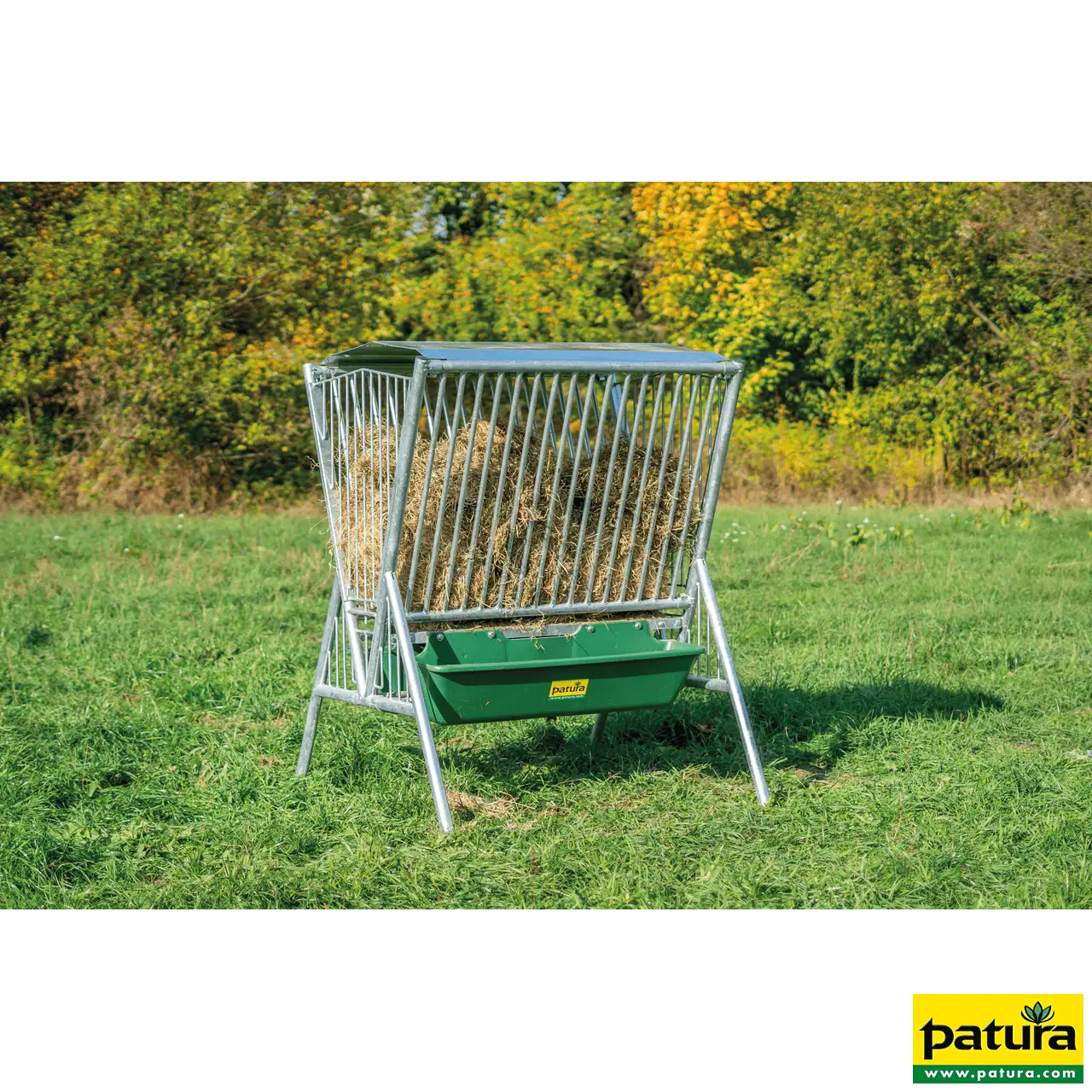 Pferderaufe, Fressgitterabstand 6 cm, Fresshöhe 79 cm, 1,45 x 1,35 x 1,85 m