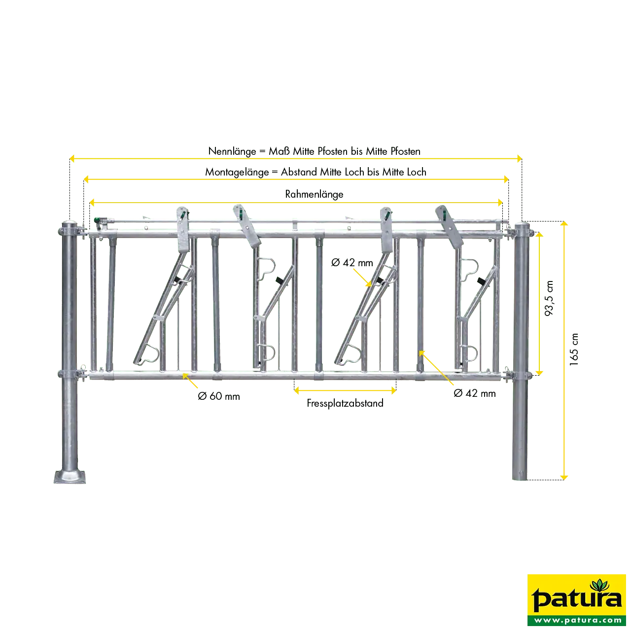 Selbstfangfreßgitter SV12/6J, Halsweite verstellbar, vz