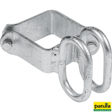 Schelle Quadrat 90 mm, 2 Riegelhalter, vz