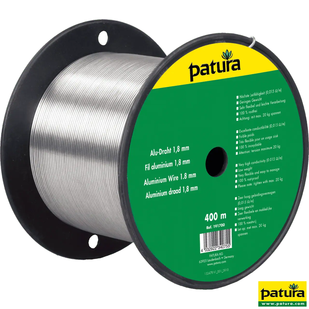 Alu-Draht, 1,8 mm, 400 m