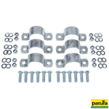 Montageset Bullenbürste Ref. 334050 an Abtrennung V bzw. Rohr d= 60 mm
