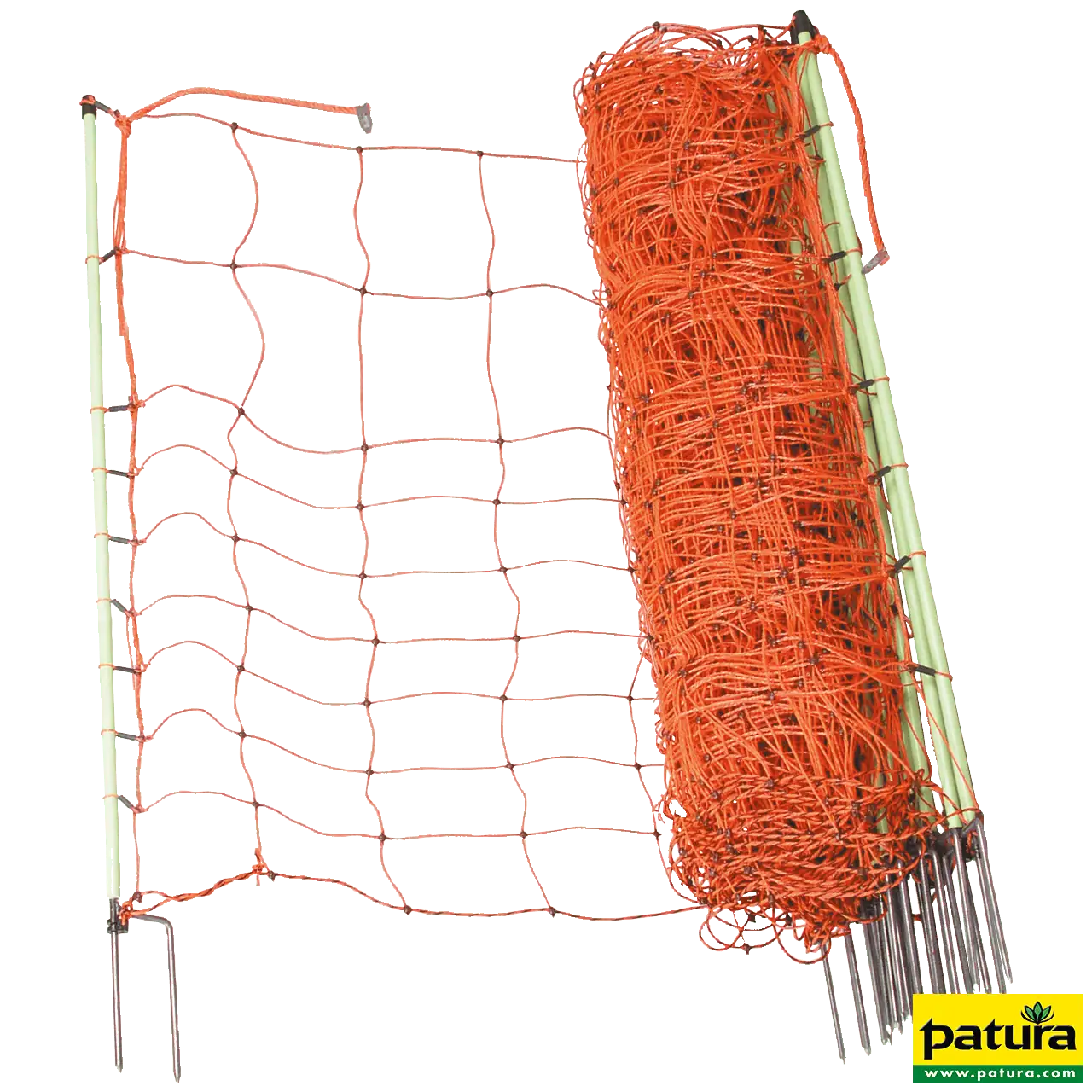 Elektrozaunnetz Ernteschutz, 65 cm hoch, Doppelspitze, 50 m