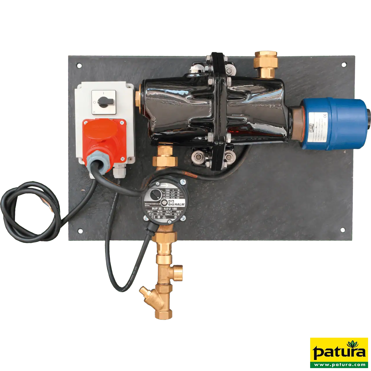 Umlaufheizsystem Mod. 300, 400 V, 3000 W, Pumpe 100 W, mit Thermostat und Umlaufpumpe