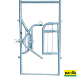 Fanggitter zur Tierbehandlung, Halsweiteneinstellung 18–28 cm, Rahmen Ø 60 mm, 2 m x 1,05 m