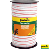 Tornado Breitband 20 mm, 200 m Rolle 5 Niro 0,20mm, 1 Cu 0,30mm, weiss-orange