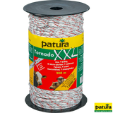 Tornado XXL Litze, 200 m Rolle geflochtene Litze, weiss-rot