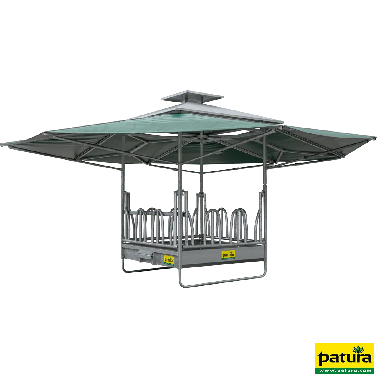Klima-Raufe, Palisadenfressgitter, Dachfläche 36 m², für Rinder und Pferde
