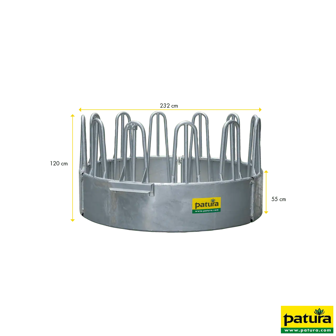 Profi-Rundraufe, 3-teilig, d= 2,10 m, 12 Fressplätze, vz