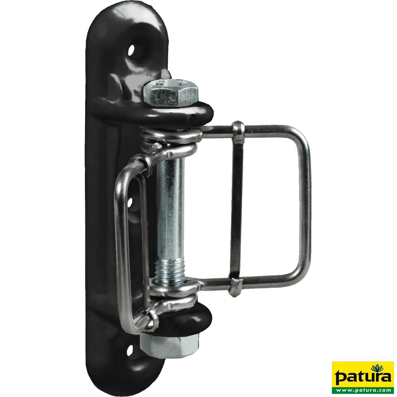 Breitband-Eckisolator, 2 Bügel, schwarz, für 40 mm Band, 3 Stk