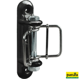 Breitband-Eckisolator, 2 Bügel, schwarz, für 40 mm Band, 3 Stk