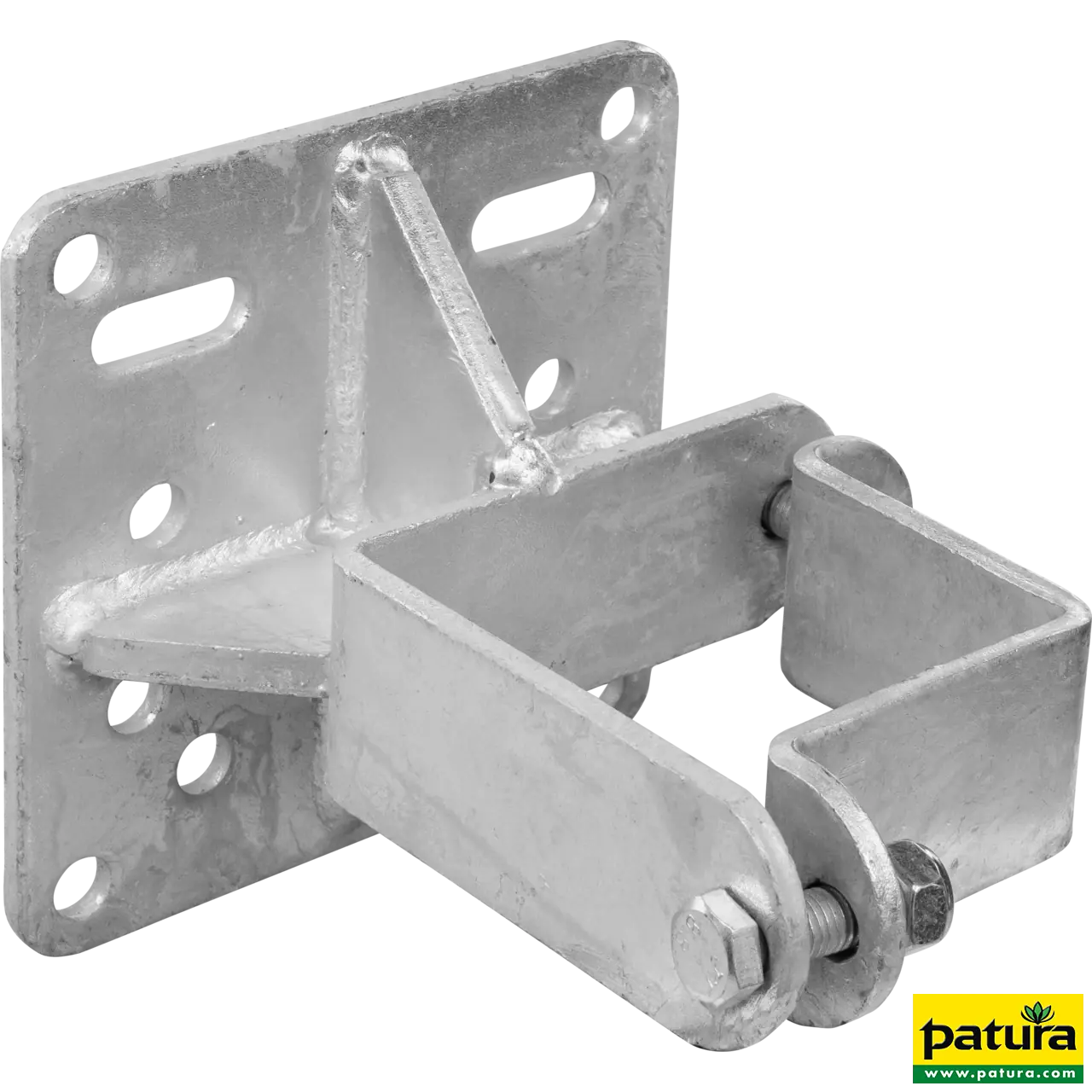 Schelle quadratisch, 90 mm, Halter für Tränkebecken, verzinkt