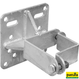 Schelle quadratisch, 90 mm, Halter für Tränkebecken, verzinkt
