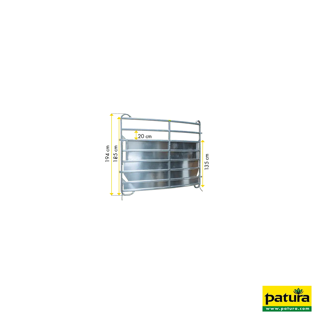 Kurvenpanel-8 Plus, 2,44m, Radius 3,00m vz, mit Blechverkleidung