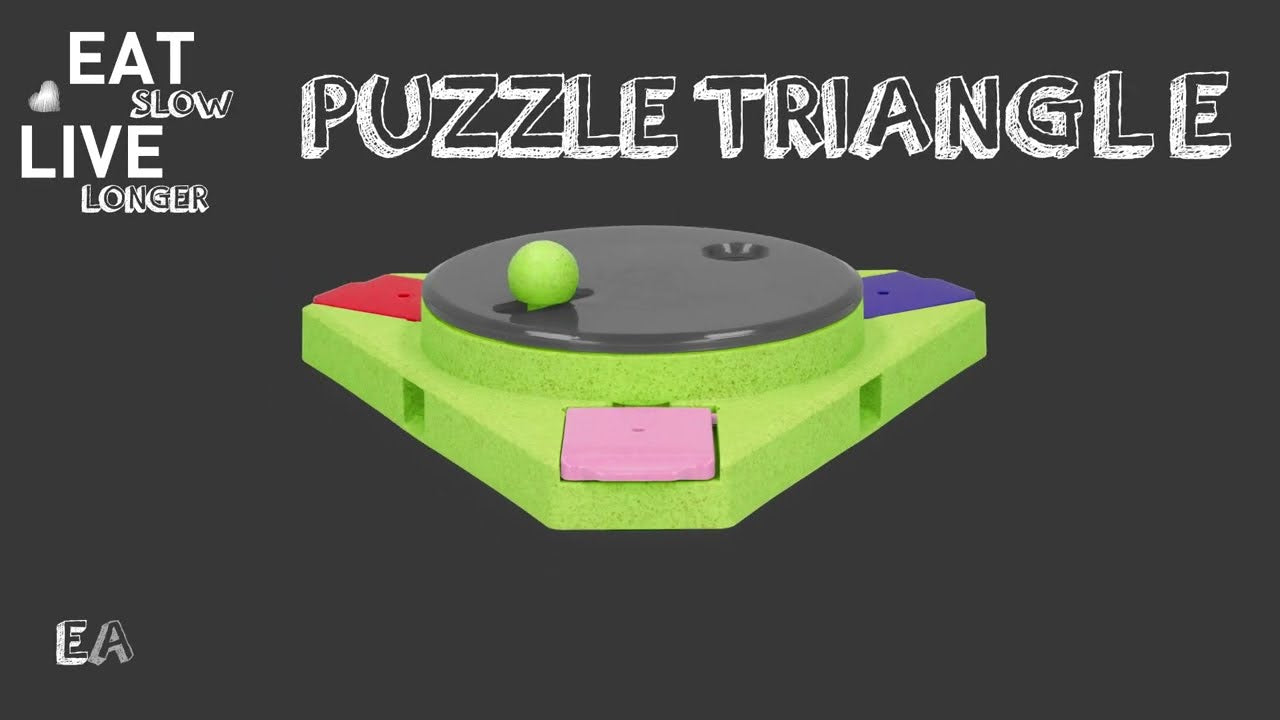 Eat Slow Live Longer Hundespielzeug, Futterpuzzle, Triangle, rutschfest, spülmaschinenfest